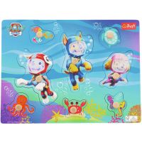Patrula cățelușilor scafandri în acțiune puzzle din lemn cu forme - Trefl