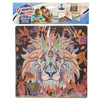Pictură cu diamante: Set pentru pictură cu diamante Leu 20x20cm