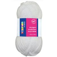 PlayBox: Fir acrilic 50g, 50m, culoare albă
