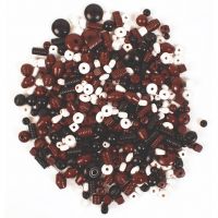PlayBox: Set de mărgele din lemn în culori maro și alb, 450 de bucăți - p/l/PlayBox-Set-de-margele-din-lemn-in-culori-maro-si-alb-450-de-bucati-1.jpg