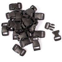 Playbox: set de 10 catarame negre din plastic, 11 mm