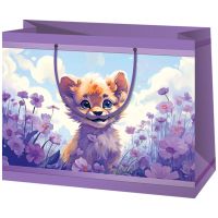 Pungă cadou exclusivă de dimensiune medie, de culoare mov, cu pui de leu și flori, 18x10x23cm - p/u/Punga-cadou-exclusiva-de-dimensiune-medie-de-culoare-mov-cu-pui-de-leu-si-flori-18x10x23cm-1.jpg