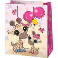Pungă de cadou exclusivă, de dimensiune medie, cu imprimeu cu girafe 18x23x10cm - p/u/Punga-de-cadou-exclusiva-de-dimensiune-medie-cu-imprimeu-cu-girafe-18x23x10cm-1.jpg