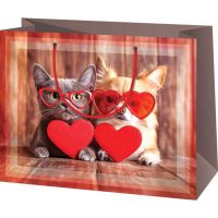 Sacoșă cadou de mărime medie cu animale îndrăgostite 18x10x23 cm - s/a/Sacosa-cadou-de-marime-medie-cu-animale-indragostite-18x10x23-cm-1.jpg