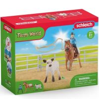 Schleich: Farm World - Set de joacă concurs de laț cu cowgirl (42577) - s/c/Schleich-Farm-World--Set-de-joaca-concurs-de-lat-cu-cowgirl-42577--1.jpg