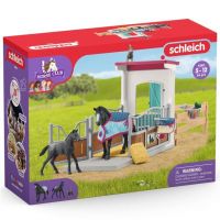 Schleich: Horse Club - Set de joacă cu box pentru cai cu iapă și mânz (42611) - s/c/Schleich-Horse-Club--Set-de-joaca-cu-box-pentru-cai-cu-iapa-si-manz-42611--1.jpg