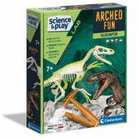 Science&Play: Archeofun Velociraptor luminează set de arheolog - Clementoni