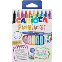 Set de 10 finelinere cu vârf de 0,5 mm - Carioca - s/e/Set-de-10-finelinere-cu-varf-de-0-5-mm--Carioca-1.jpg