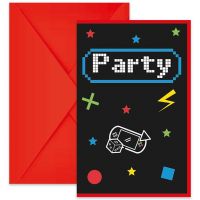 Set de 6 invitații de petrecere cu tematică de gamer, cu plicuri incluse. - s/e/Set-de-6-invitatii-de-petrecere-cu-tematica-de-gamer-cu-plicuri-incluse--1.jpg