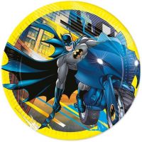 Set de 8 farfurii de hârtie Batman galben-negru