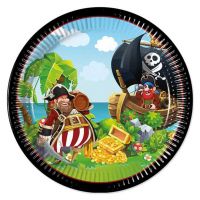 Set de 8 farfurii de hârtie cu tematică de pirați, 23 cm - s/e/Set-de-8-farfurii-de-hartie-cu-tematica-de-pirati-23-cm-1.jpg