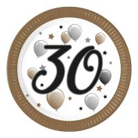 Set de 8 farfurii de hârtie inscripționate 