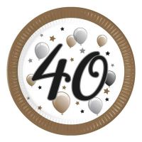 Set de 8 farfurii de hârtie inscripționate 