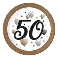 Set de 8 farfurii de hârtie inscripționate 