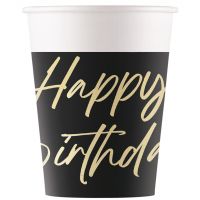 Set de 8 pahare de hârtie elegante cu inscripția „Happy Birthday”, 200ml - s/e/Set-de-8-pahare-de-hartie-elegante-cu-inscriptia--Happy-Birthday---200ml-1.jpg