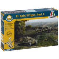 Set de machete Italeri 1/72 Pz. Kpfw. VI Tiger I Ausf. E Tigris tank, 2 bucăți