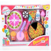 Set meniu de party zi de naștere cu tort și pizza