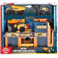 Stație micro de construcții cu 3 utilaje - Dickie Toys