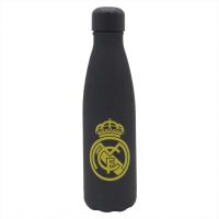 Sticlă termoizolantă din oțel inoxidabil negru-auriu Real Madrid, cu pereți dubli, 500 ml