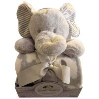 SweetDreams: Pătură și elefant din pluș de culoare gri - s/w/SweetDreams-Patura-si-elefant-din-plus-de-culoare-gri-1.jpg