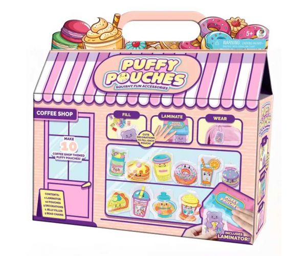 Puffy Pouches: set de design Pufi charm - cafenea