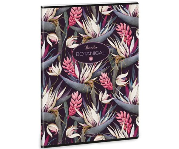 Ars Una: Botanical Bromelia extra capsat caiet cu pătrățele 40 file A4
