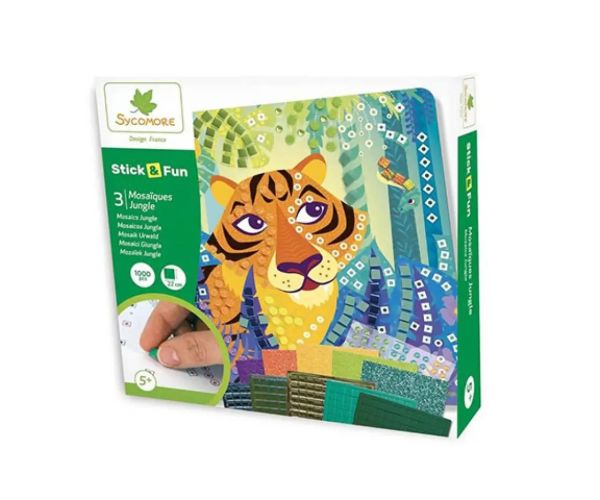 StickN Fun set de făcut poză mozaic - Animalele junglei