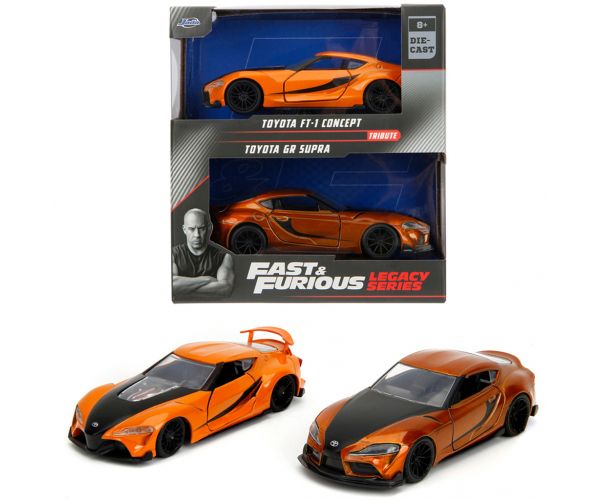 Fast & Furious: set de mașini metalice Toyota FT-1 Concept și Toyota GR Supra – Jada Toys