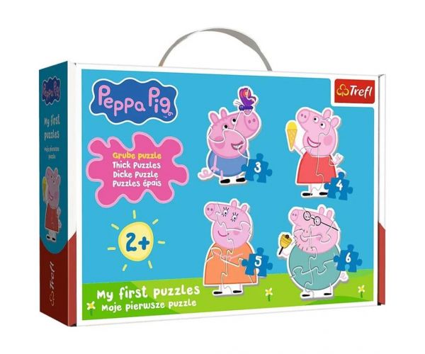 Peppa Pig - Primul puzzle Baby în geantă - Trefl