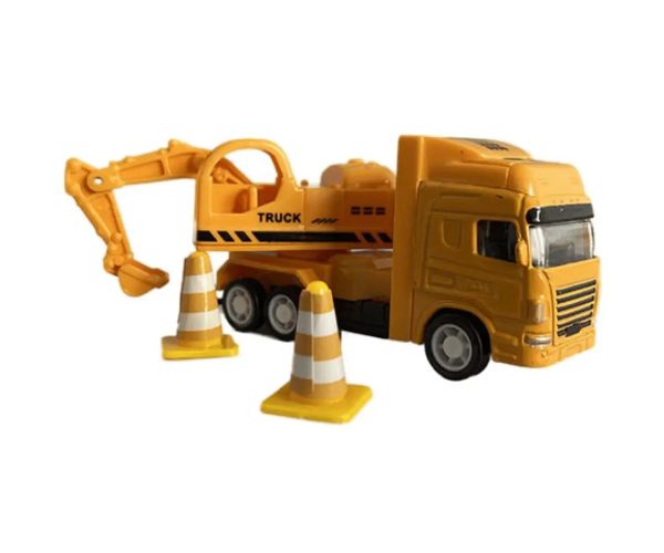 Construcție mare cu vehicule, clădire și elicopter set de joacă din 9 piese