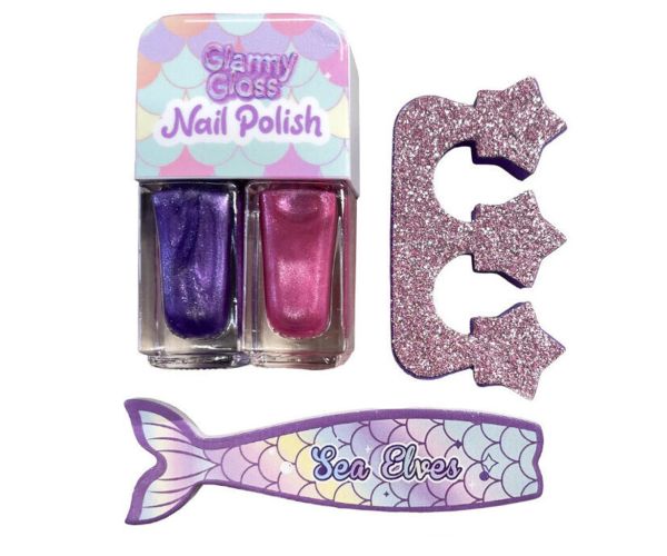 Luna: Glammy Gloss – Set de lacuri de unghii cu sirene, 2 lacuri de unghii și accesorii