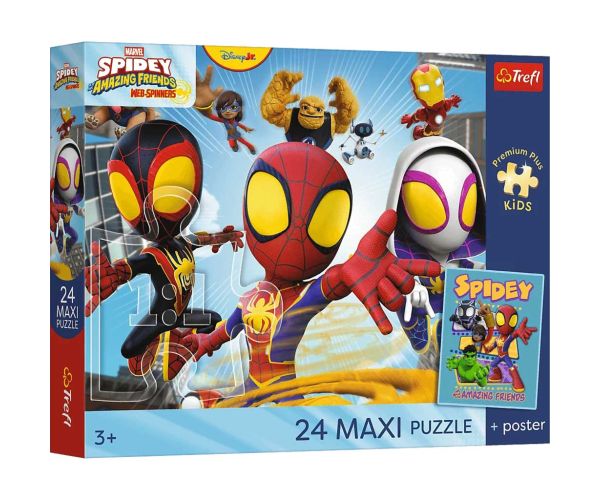 Spidey și prietenii săi Aventuri cu colegii 24 de piese Maxi puzzle - Trefl