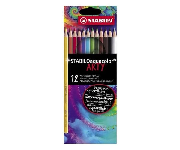 Stabilo: ARTY Aquacolor set creioane colorate 12 bucăți
