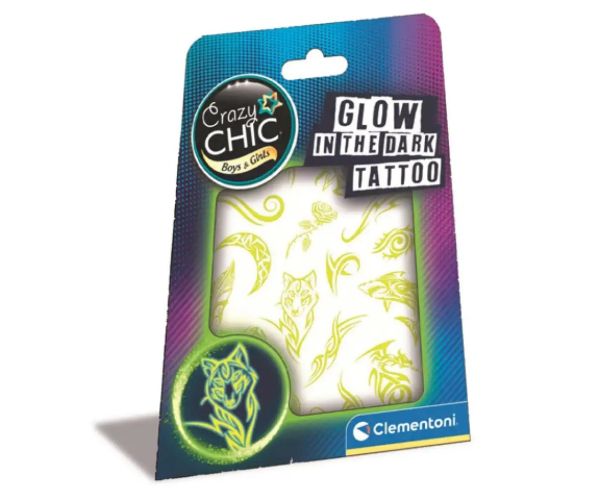 Crazy Chic: Set de tatuaje luminează în întuneric - Clementoni