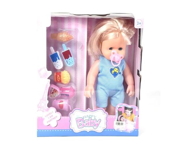 Păpușă blondă cu sunete și accesorii 35cm