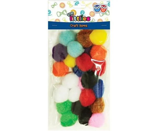 Set pompon colorat 25mm 25 bucăți
