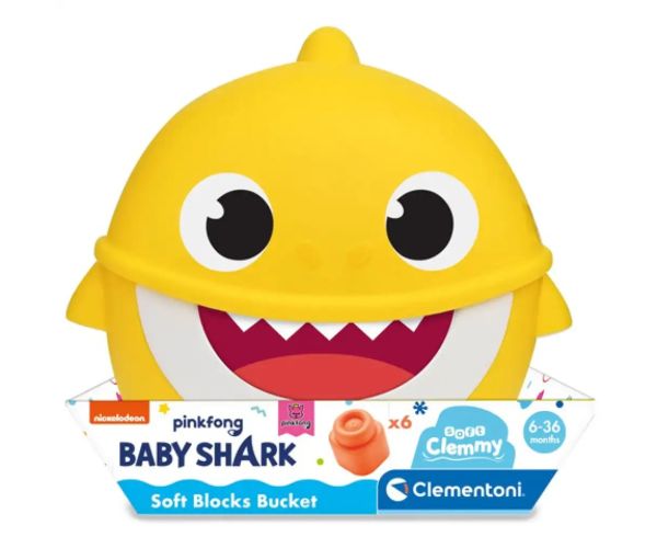 Baby Shark cuburi de construcție în suport - Clementoni