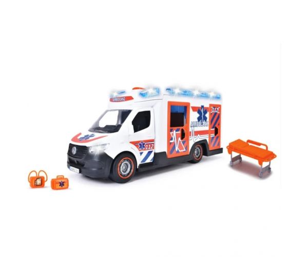 Mercedes-Benz Sprinter Ambulanță mașinuță cu lumini și sunete 35cm - Dickie Toys