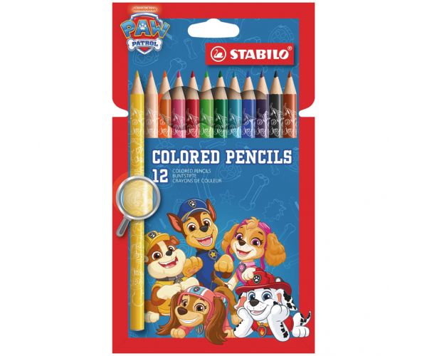 Stabilo: Set de creioane colorate groase Paw Patrol 12 bucăți