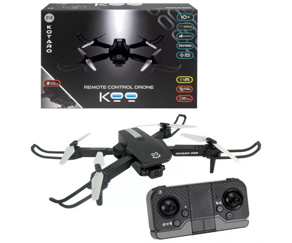 KOO: Kotaro 058 dron pliabil cu telecomandă cu cameră dublă și iluminare LED