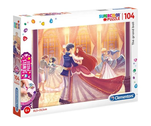 Balul cel mare Supercolor jewels-puzzle 104 bucăți - Clementoni