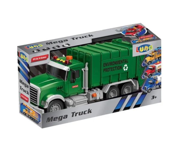 Mega Truck: Camion de gunoi cu sunete și lumini 40x14x21cm