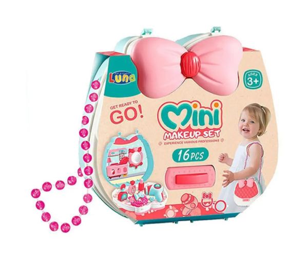Mini machiaj set de joacă în geantă mică 16 bucăți