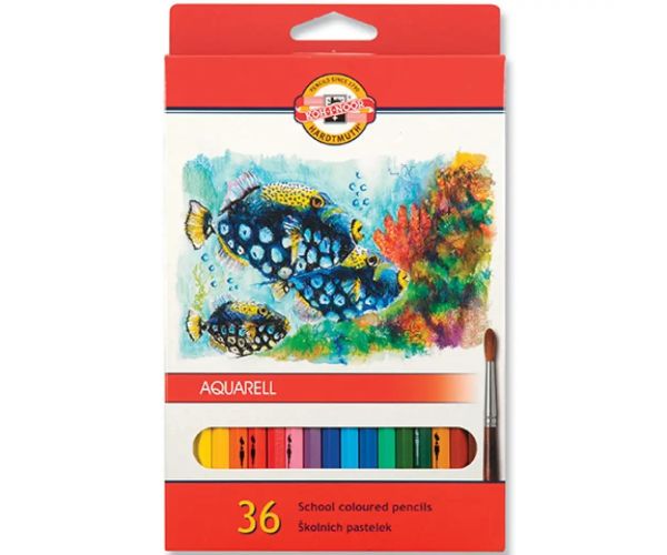 ICO: Koh-I-Noor Mondeluz 3719 Aquarell set creioane colorate 36 bucăți
