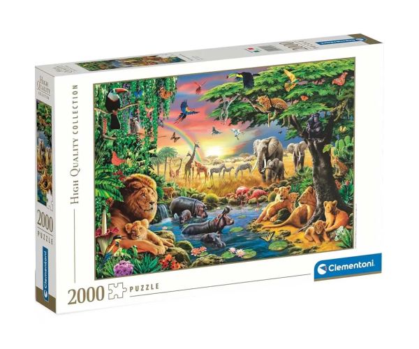 Întâlnire în Africa puzzle de 2000 de piese - Clementoni