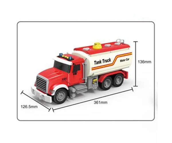 ToyStar vehicul transport de combustibil culoarea roșie cu efecte de sunete și lumini 36cm