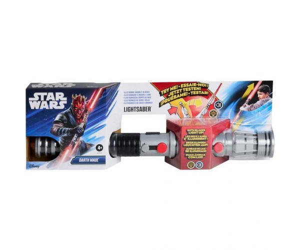 Star Wars Sabie cu Lame Duble: Sabia Electronică a lui Darth Maul - Hasbro