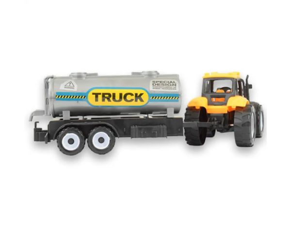 Engineering Truck: Set de utilaje din 2 părți cu tractoare, cisternă și butoi