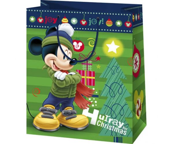 Mickey Mouse pungă cadou exclusivă dimensiune medie 18x10x23cm