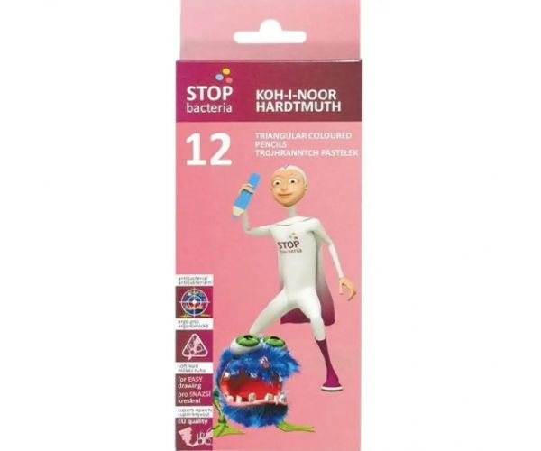 ICO: Koh-I-Noor Stop Bacteria 12 bucăți creioane colorate